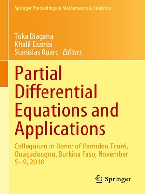 cover image of Partial Differential Equations and Applications